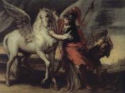 Theodor van Thulden Athene and Pegasus painting